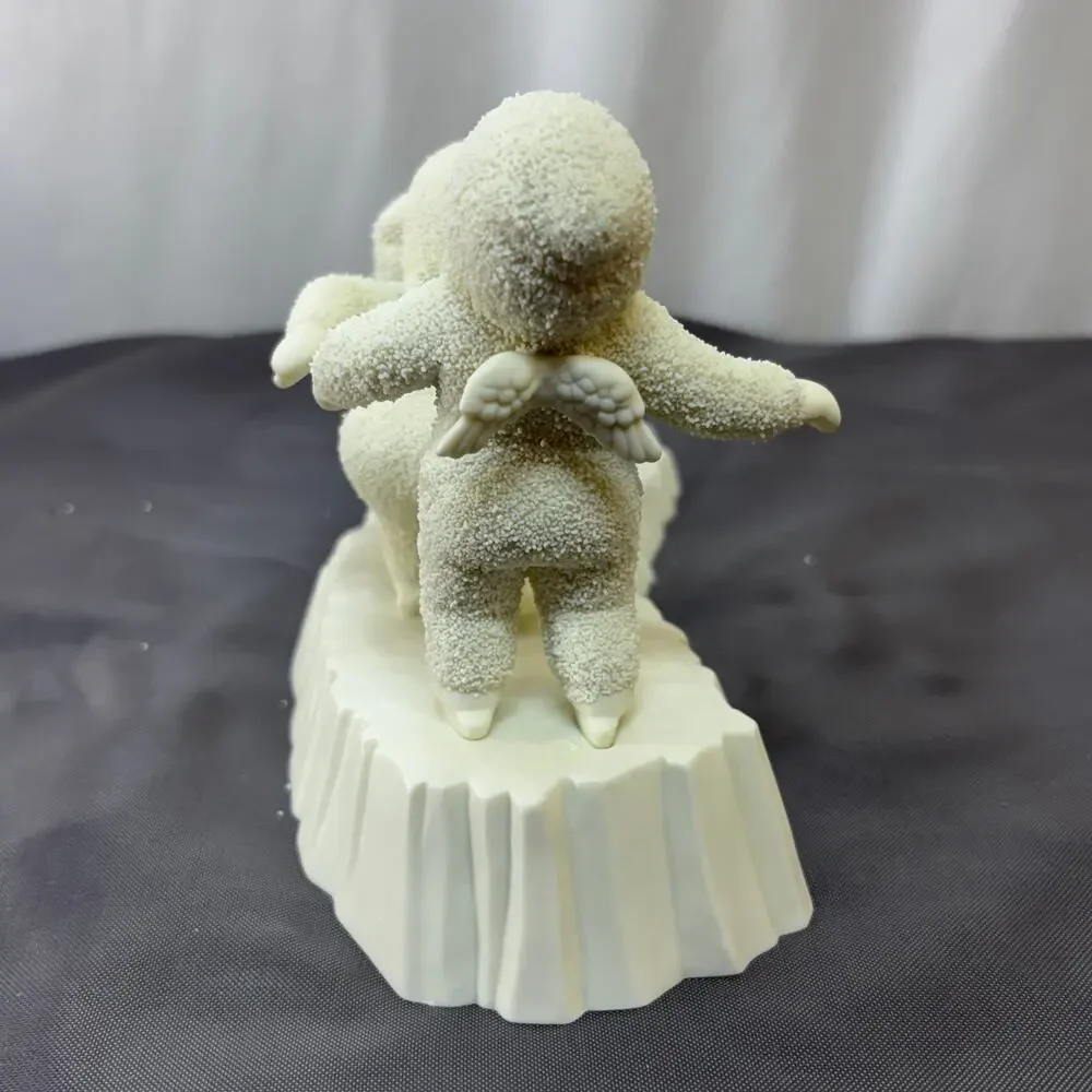 Dept 56 Snowbabies I'm Right Behind You Figurine Sculpture 68527 Original Box